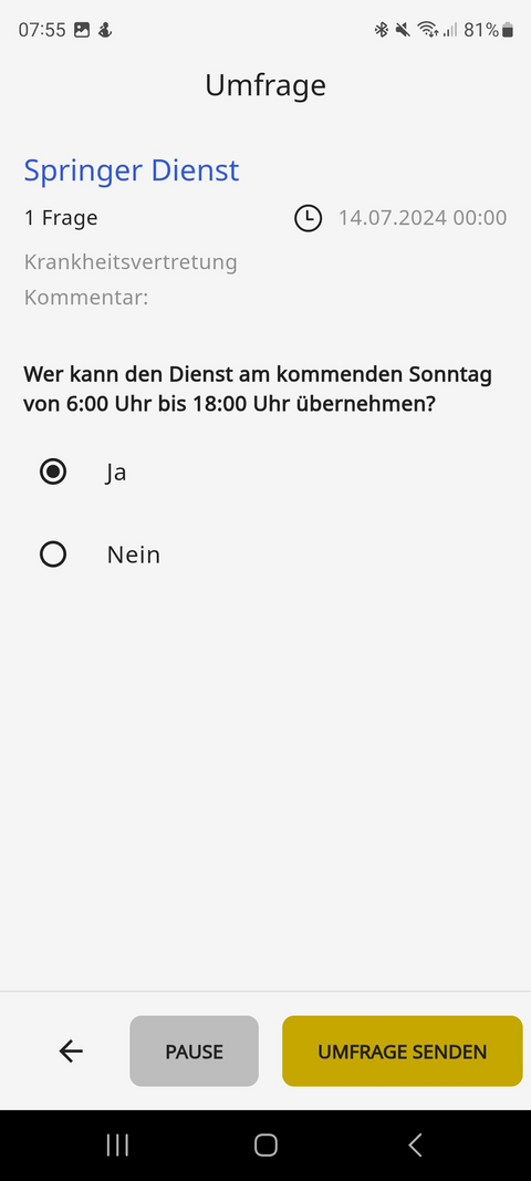 Wichtige Planungsfragen direkt in der App beantworten